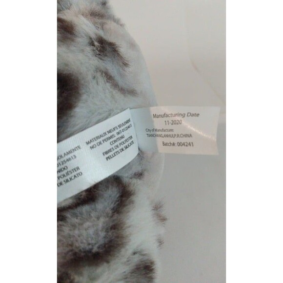 Petting Zoo Snow Leopard Plush Stuffed Animal Toy Spots Gray Recycle Symbol - Picture 6 of 6